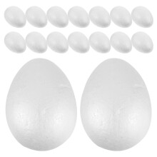 30Pièces Œufs En Mousse Blancs Non Peints Pour Décoration DIY