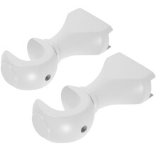 6Pcs Heavy Duty White Wooden Curtain Rod Brackets for Home Use