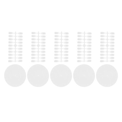 10Sets Kunststoff Farbdisplay Runde Form Transparent Salonbedarf