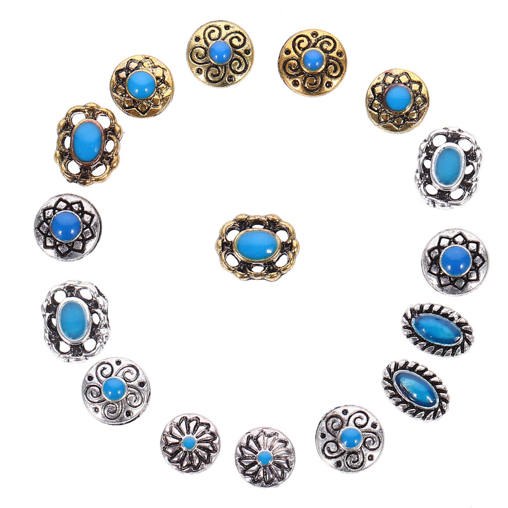 Artibetter 8Sets Small Metal Nail Charms For Acrylic Nails Multi Color Manicure