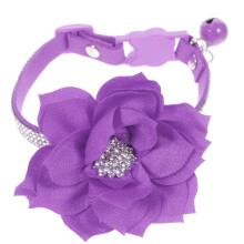 2Pcs Adjustable Dog Collar Rhinestone Inlaid Puppy Collar
