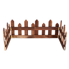 3Sets Waterproof Brown Wood Fence Outdoor Garden Courtyard Decoration