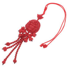 5Pcs Red Decorative Car Pendants for Rearview Mirrors