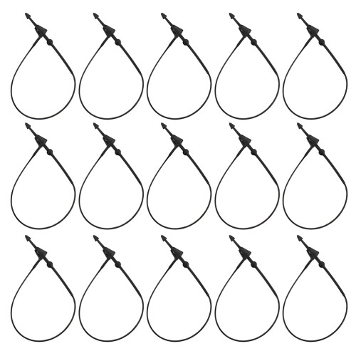 5000Pièces Fixations Étiquettes Boucle Noire Plastique