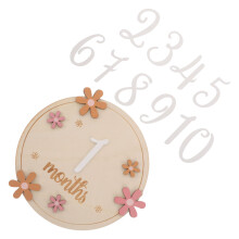 3St Baby Foto Props Met Bloemmotief, Maandelijkse Groeikaarten