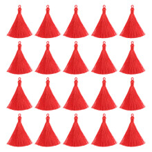 60Stk Rot Lange Tassel Anhänger Ohrhänger Quasten Schmuck Zum Basteln