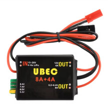 New 15-26V UBEC 8A+4A 5.2/6.0/7.4V/8.4V Servo Separate Power Supply Module for RC Car Fixed Wing Airplane Robot