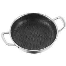 Stainless Steel Frying Pan Soup Pot Wok Honeycomb Non-Stick Pan Home Hot Pan Induction Cooker Stove Universal
