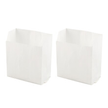 50Stk Weiße Greaseproof Papierbeutel Für Snacks Und Party Lebensmittel
