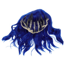 5Stk Curly Wavy Bob Perücken Dunkelblau Für Zum Verkleiden