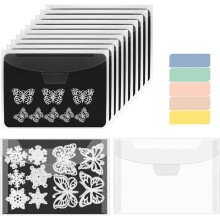 48 Pcs Magnetic Sheets for Dies Storage Stamp & Die Storage Pockets Die Cut Storage for Card Making - Sheets+ Bags B