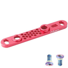 HASSNS Bicycle Disc Brake Adapter CNC Disc Bracket for Road Bikes Compatible with 140mm & 160mm Rotors Red Front