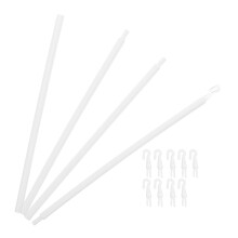 8Pcs Plastic Curtain Rods for Blinds Versatile Length Adjustable Wands