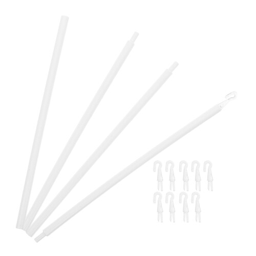 8Pcs Plastic Curtain Rods for Blinds Versatile Length Adjustable Wands
