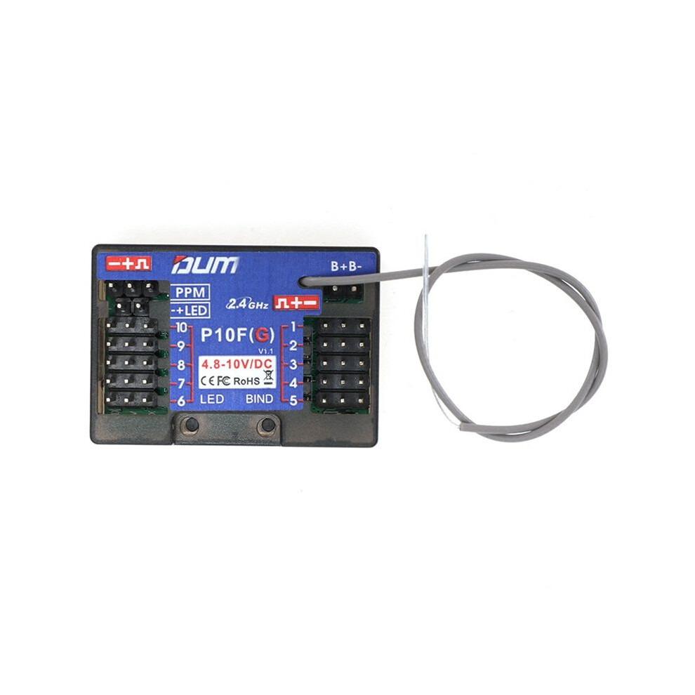 P10f 10Ch Receiver With Voltage Feedback Support Ppm Signal Output Without Gyroscope For Rc Car Boat 6033600650980