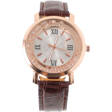 Coffee Women Quartz Watch Rhinestone Luxury Wristwatch