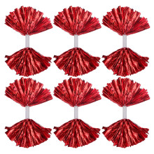 8St Cheer Pom Poms Pet Plastic Handgreep Voor Scholen En Feesten