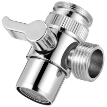 2Pièces Valve Adaptateur Douche 3 Voies Argenté Usage Salle De Bain
