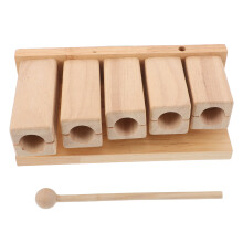 2Pièces Instruments De Percussion En Bois Naturel 5 Notes Pour Enfants