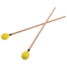 2Pairs Yarn Wrapped Wood Stick Mallets Yellow for Xylophone Percussion