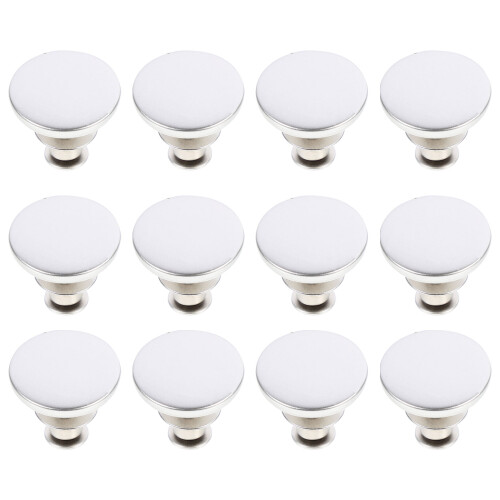 24Pcs White Metal Jeans Button Replacement Alloy for Pants DIY Use