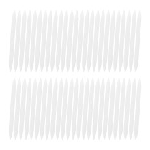 200Stk Silikon -Makeup Ersatzpinselspitzen Weiß Weich Vielseitig