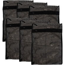 18Pcs Black Nylon Mesh Laundry Bags for Delicates and Travel Organizer