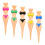20Pcs Assorted Color ABS Golf Tees Bikini Lady Shape Golf Ball Holders 1