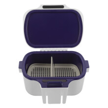 3Pièces Boîte Stockage Appâts Vivants Blanche Portable Isolée