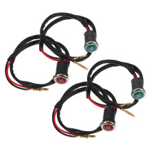 12Pcs Motorcycle Gear Indicator Light Rubber Metal Red Green for Atv