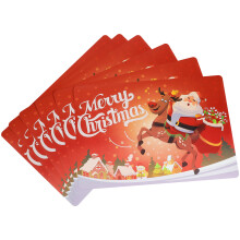 6Pcs Holiday Placemats Red Tableware Insulation Mats for Dining Table