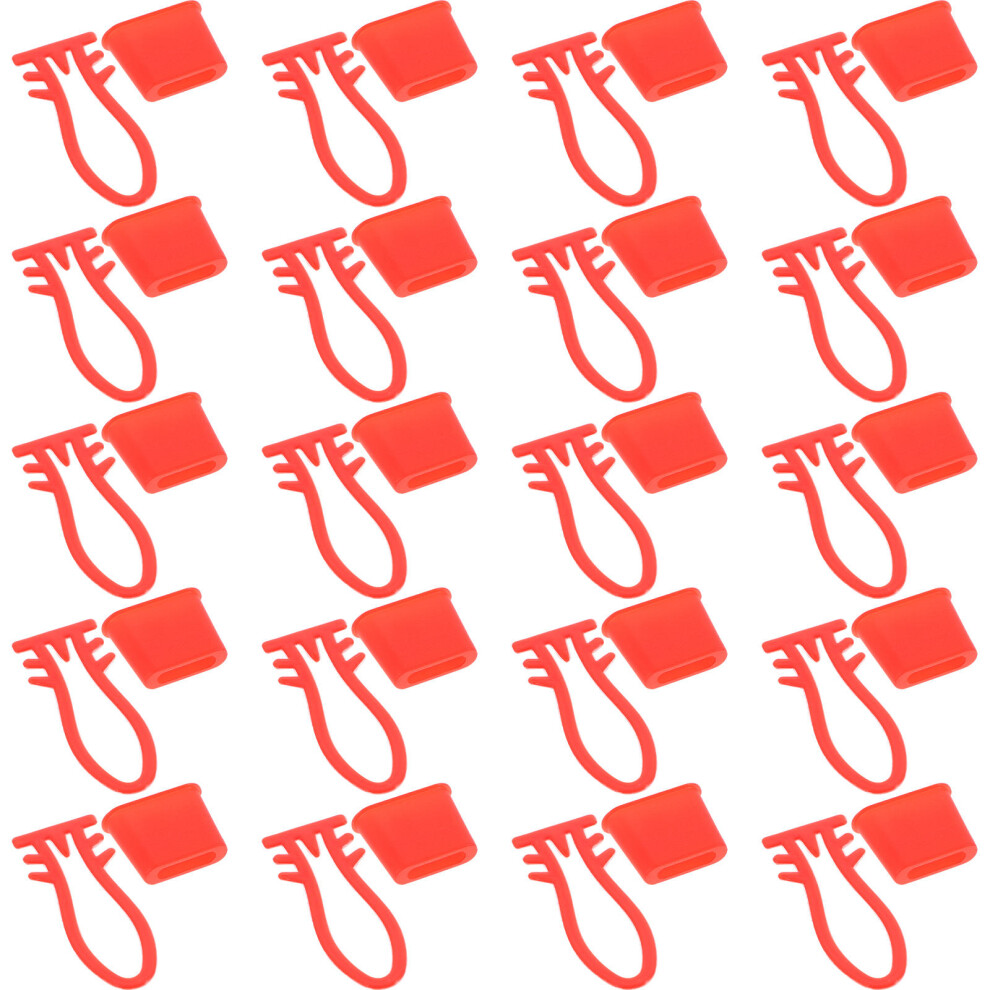 600Pcs Red Plastic Egg Mesh Bag Clasps Reusable Hooks For Home Use 3662892034951