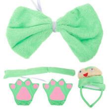 5Sets Schlangenohren Haarband Leichtgrün Kostümset Für Kinder Party