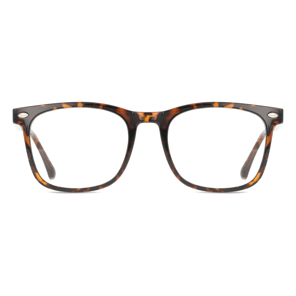 Smartbuy Collection Full Rim Square Tortoise Cest Cp112a Unisex Eyeglasses