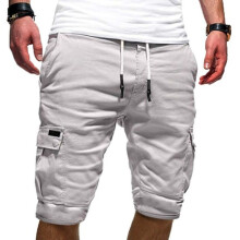 (White,L)Pantalones Cortos Carga Para Hombres Verano Informales Jogger Deporte Ejército Combate Entrenamiento Pantalones