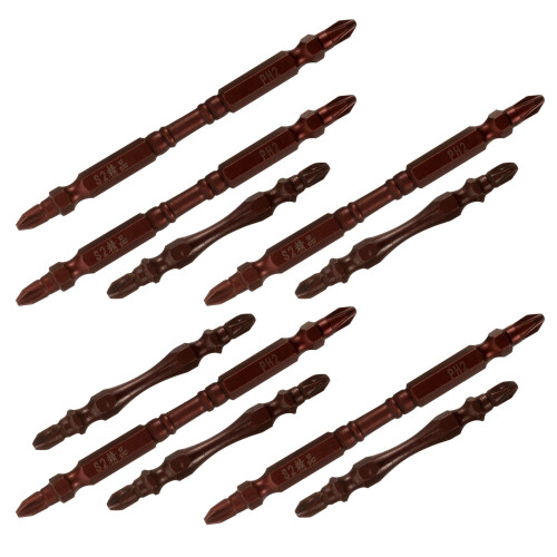40Stk Drillbit Set Impact Schraubbit Verlängerung Robust Dunkelbraun