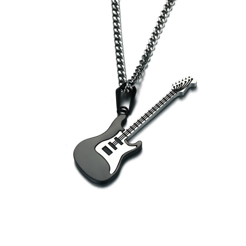 2Stk Schwarze Gitarren Anhänger Für Pulloverkette, Robust