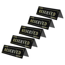 15Pièces Plaques Réservation Chaise Noir Pour Bureau