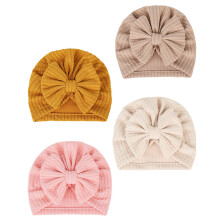 8Pièces Bonnets Hiver Nœud Élastique Couleurs Variées