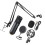 2Sets Pro Cardioid USB Condenser Microphone for Podcasting, Black 1