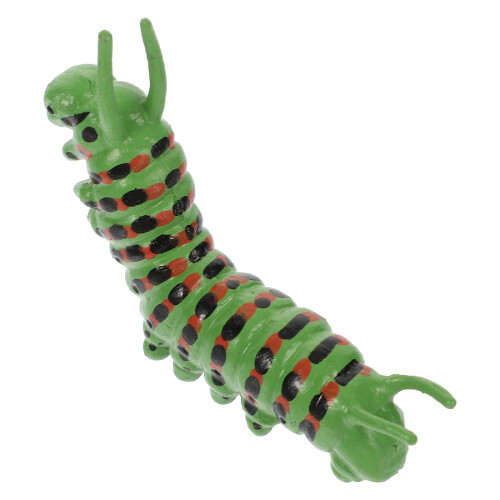 4Pièces Chenille Simulation Plastique Figurine Enfant Décorative