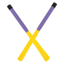 2Pairs Nylon Wire Drum Brushes Yellow Jazz Drum Brush for Percussion