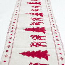 (Christmas Tree) Table Runner Christmas Flag Home Decoration Embroidered Decor Xmas Table