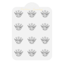 2Stk Glänzende Tiara Broschen Silber Kristall Für Festliche Kleidung