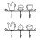 6Pcs Premium Iron Clothes Hooks Black Wall Mounted Hangers 1