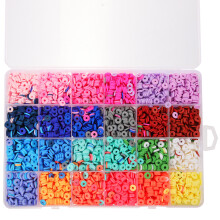 PVC Colored Clay Beads DIY Jewelry Accessories Loose Beads Set