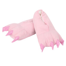 2Stk Tierpfoten Slipper Pink Warm Antirutsch Komfort