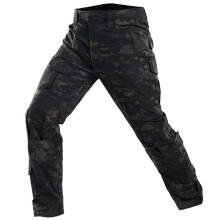 (Black CP, 34) Military Army Men Combat Tactical Airsoft Work Camo Pants Hiking Trousers Cargo