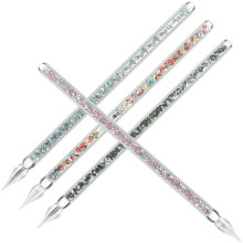 16Pièces Stylos Plume Verre Vintage Multicolores Pratique Et Élégant