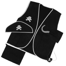 2Sets Creatieve Zwarte Piratenhoed Met Vest Voor Cosplay En Carnavals